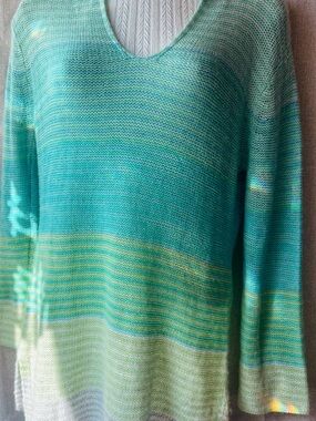 🩵💚 Claudia Nichole Cashmere Blend Tunic • Sea Glass Stripe 🌊